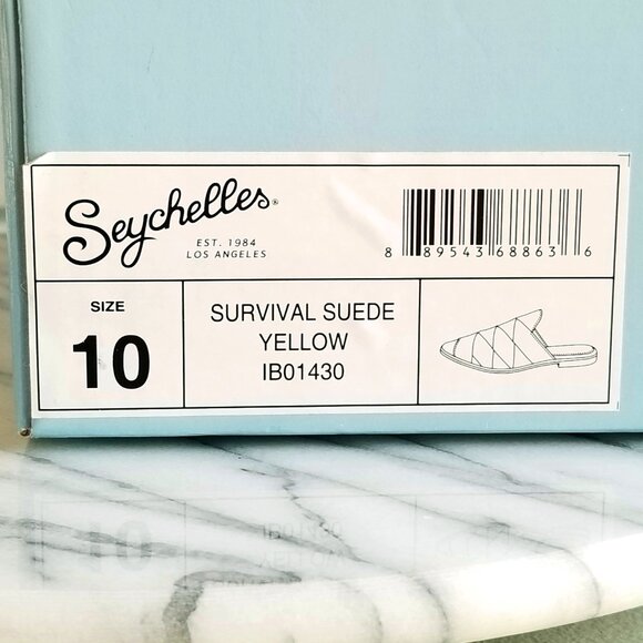 NIB Seychelles Survival Suede Woven Mules in Yellow Women Size 10 NWOT NEW! - Picture 15 of 16